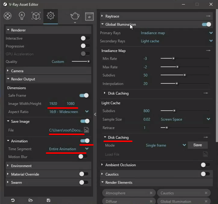 vray settings download